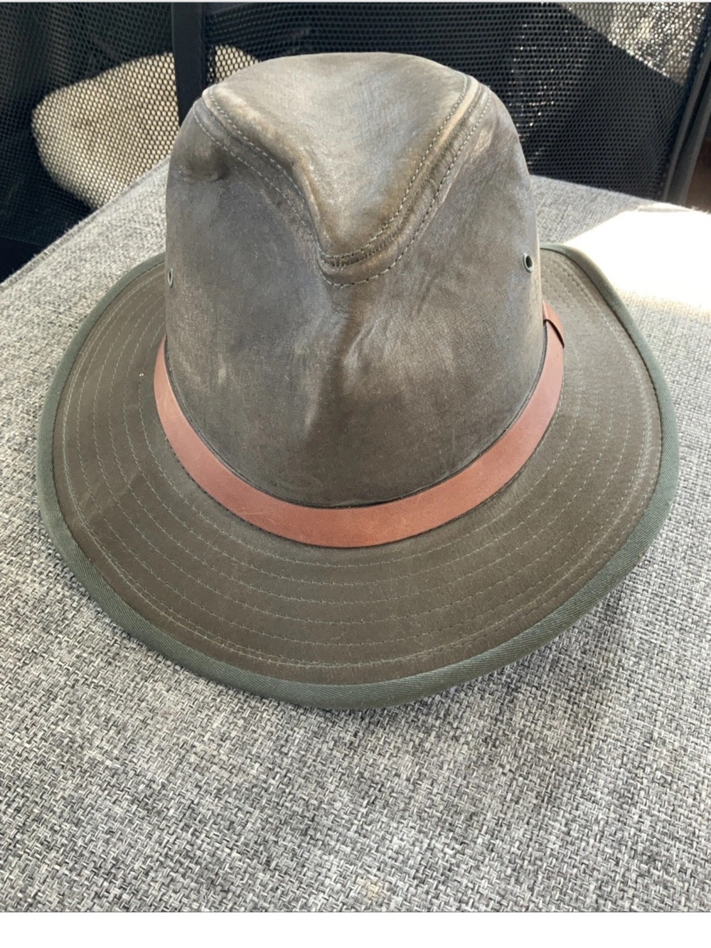 Tin Cloth Waxed Canvas/Leather Packer Safari Hat Men’s M Made In USA